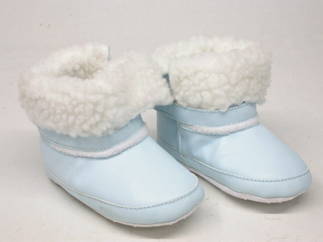 兰色絨布棉童鞋, BABY鞋 （06Ａ023-Ｌ－ＢＬＵＥ）